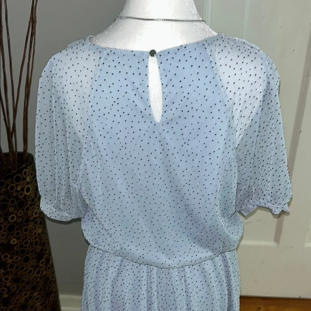 Blue Midi Dress with Crew Neck and Raglan Sleeves Size L - Image 10