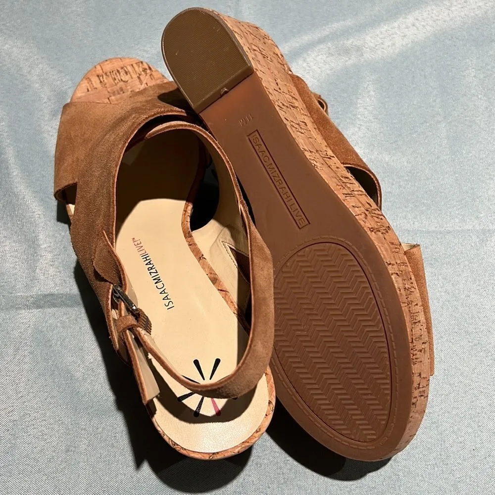 Isaac Mizrahi Live! Leather Sandals With Wedge Heel Size 11M B42 - Image 8