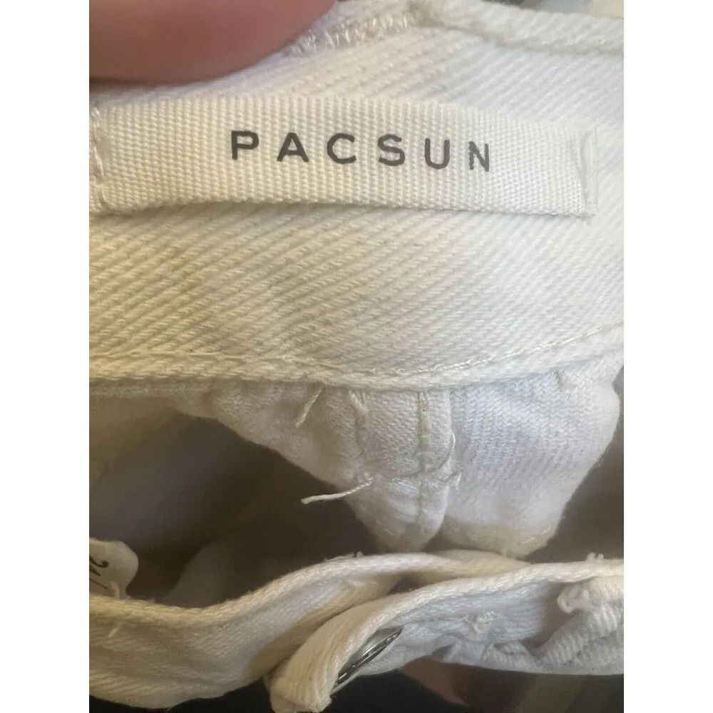 PACSUN BEIGE HIGH RISE CARPENTER CARGO PANTS SIZE 24 (S2) - Image 4