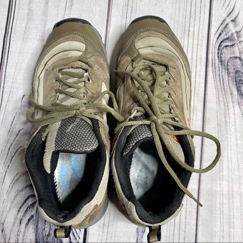 GARMONT NAGEVI Hiking Shoes Boots Vibram Soles Suede Leather Women's Size 9.5 Tan - Image 4