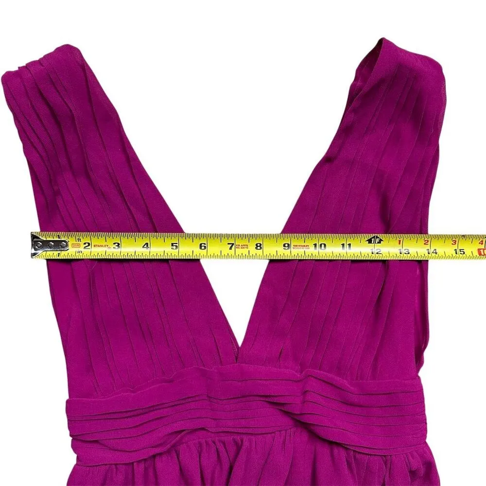 NWOT Lulus Women's XS Heavenly Hues Magenta Maxi Dress Formal V-Neck High Slit - Image 6