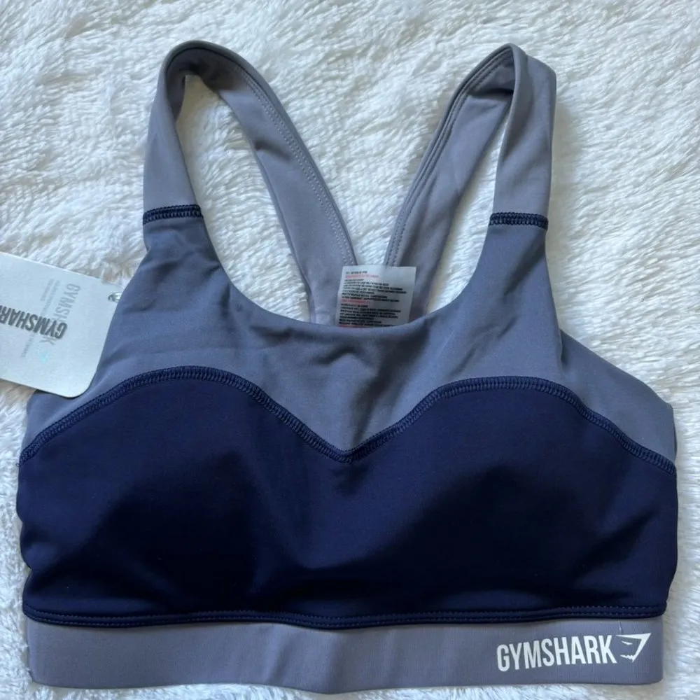 16. GymShark Illusion Sport Bra Blue - Image 3