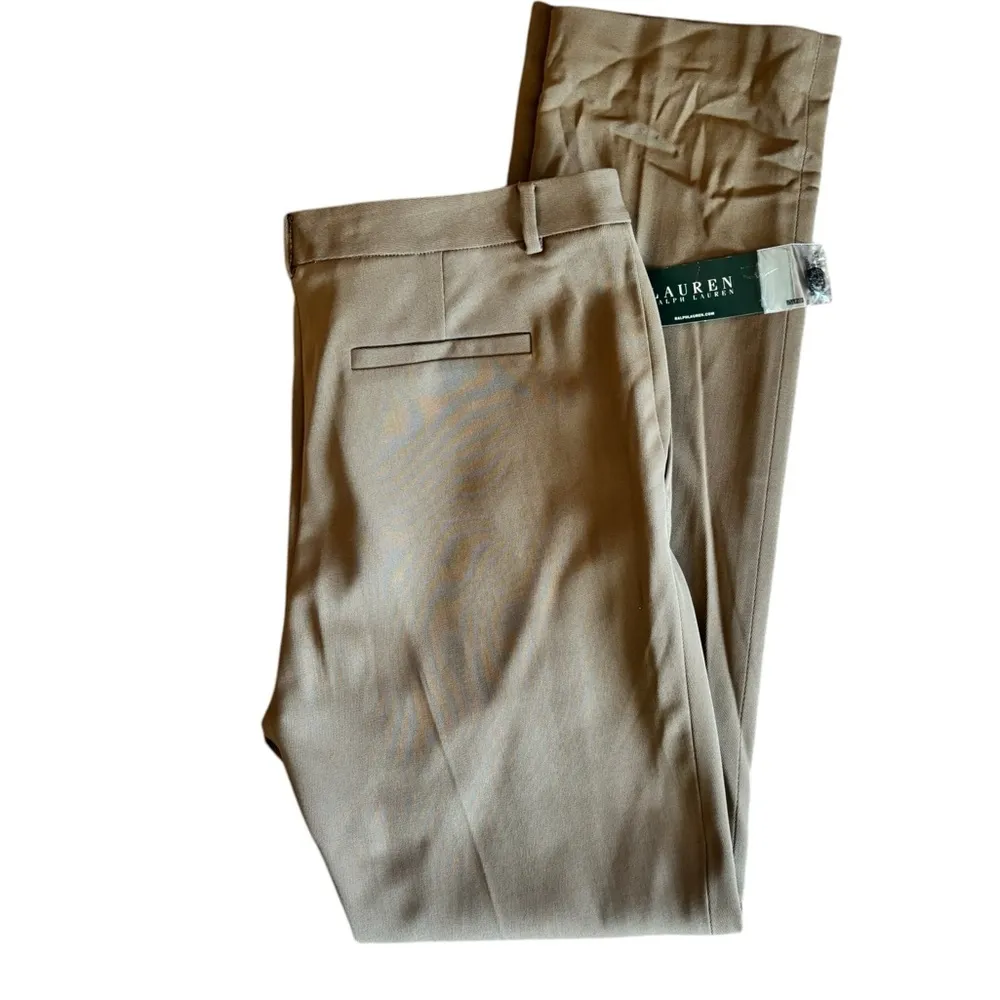 Lauren Ralph Lauren Wool Blend Dressy Trouser Pant Sz 10 Mocha Pockets Business - Image 2