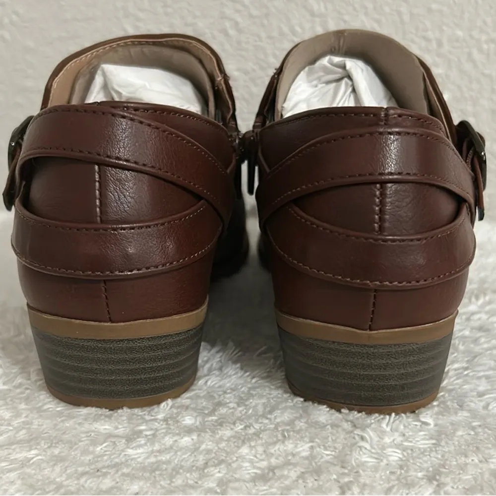 Life Stride Velocity 2.0 Size 9 Adley Shootie Ankle Boot Chestnut Faux Leather - Image 3