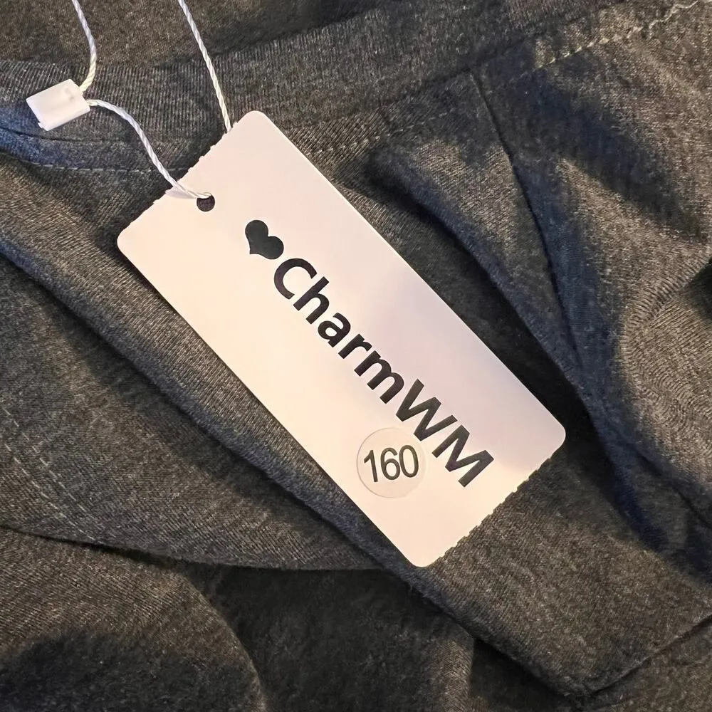 Romper by CharmWM. Gray with Side Pockets. No Size on Product. Measurements inc - Image 5