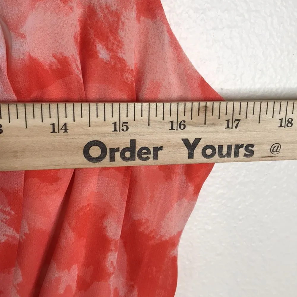 Olivia Matthews Women's Dress Coral/Peach Round-neck Sleeveless size 6 - Image 7