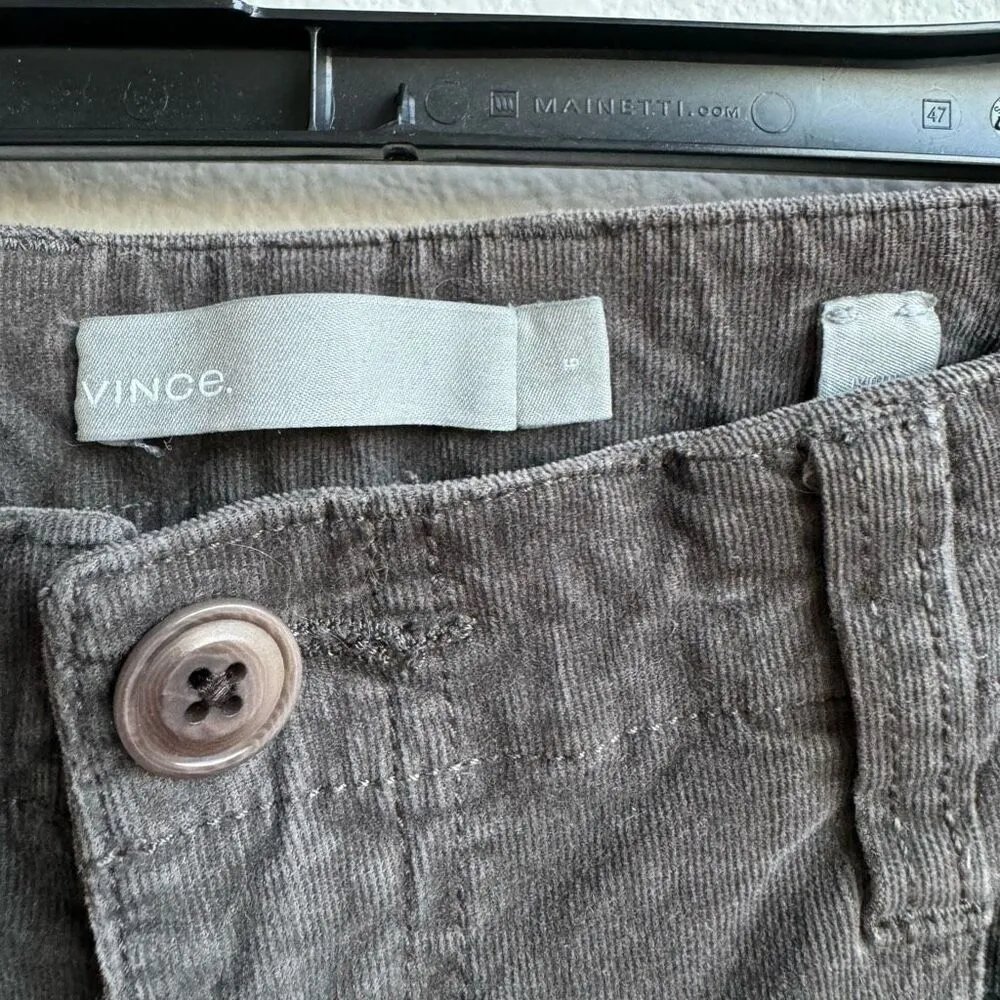 Vince Corduroy Gray Green Cargo Military Ankle Crop Pants Size 6 Small Travel - Image 4