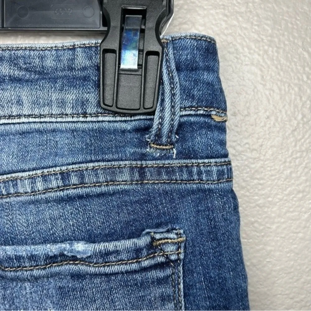 Kancan Valerie mid rise ankle frayed hem skinny stretch jeans women's size 27 - Image 11