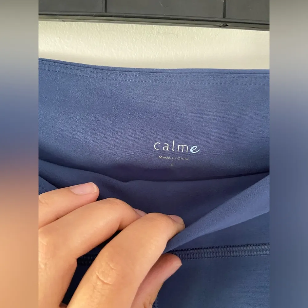 Calme By Johnny Was Color Blocked Leggings blue/lavender- S - Image 2