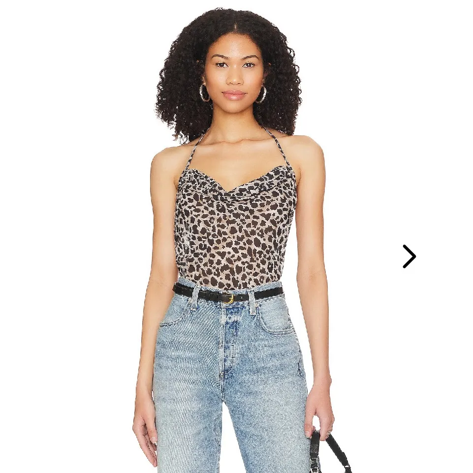 New! Lovers + Friends Revolve Boa Top Sumi Leopard Size Small‎ $108 - Image 3