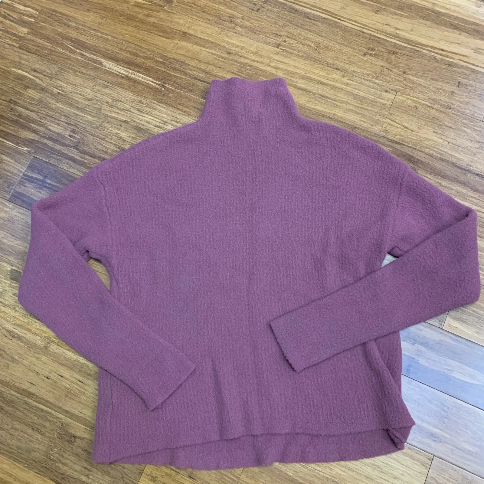Express Mock Neck Sweater Womens Size Small Long Sleeve‎ Pullover Knit Top Mauve - Image 3