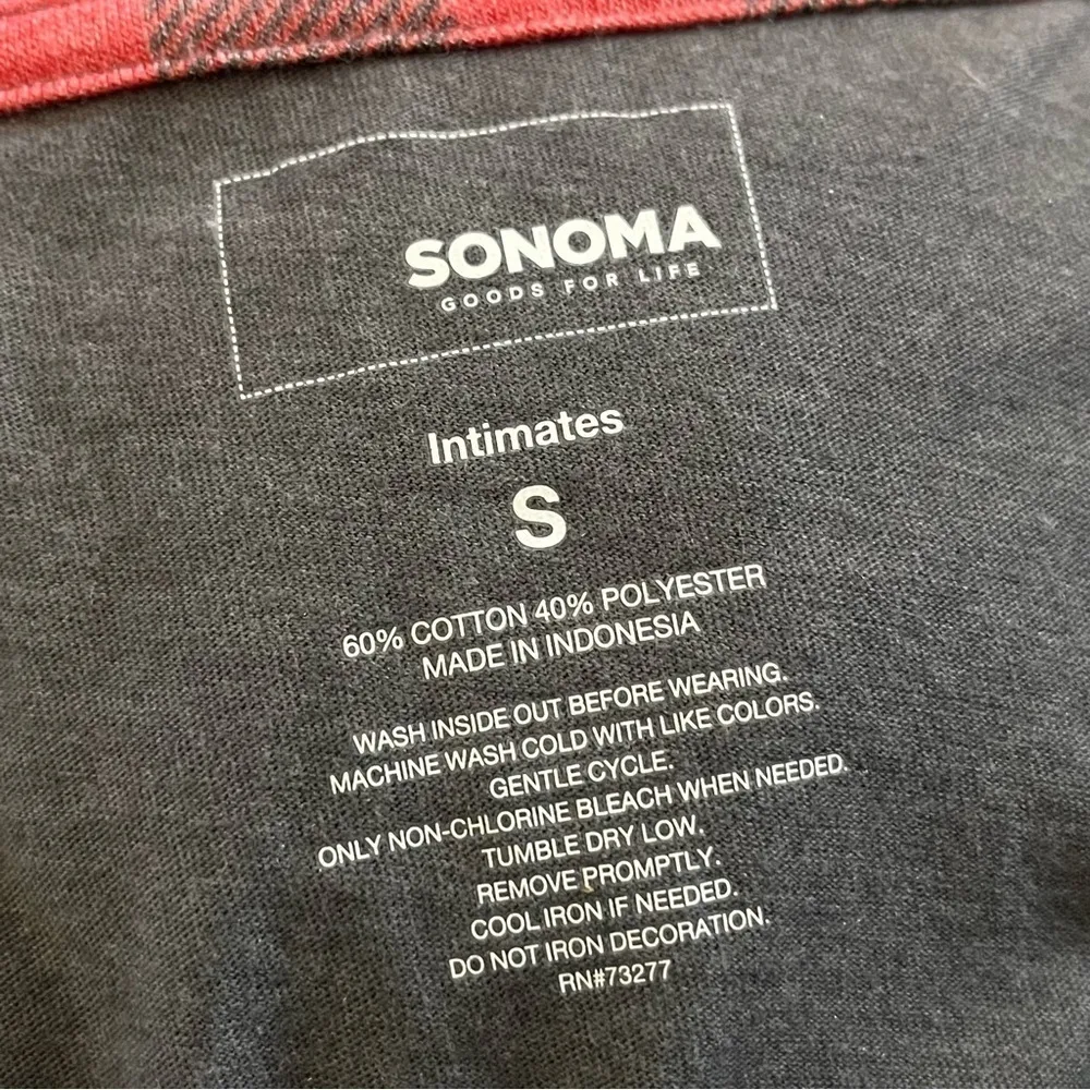 Sonoma Long Sleeve Crewneck Graphic Pajama Top Gray S - Image 3