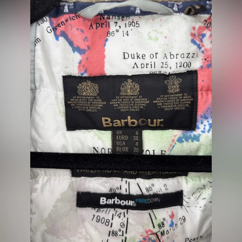 Barbour Kirkby Waterproof Coat Silver Ice UK8/US4 - Image 10