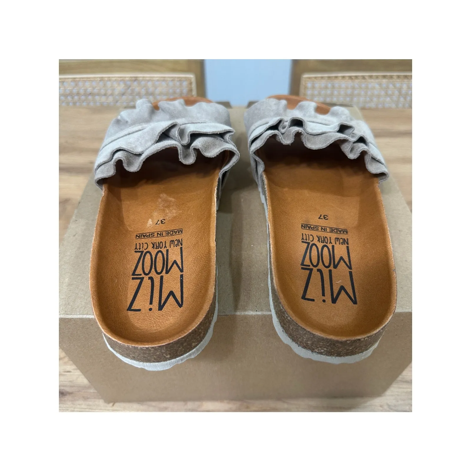 Miz Mooz Rocio Sandals Tan Suede Leather Upper Size 6.5/7 US 37 EU NWOB Vacation - Image 10