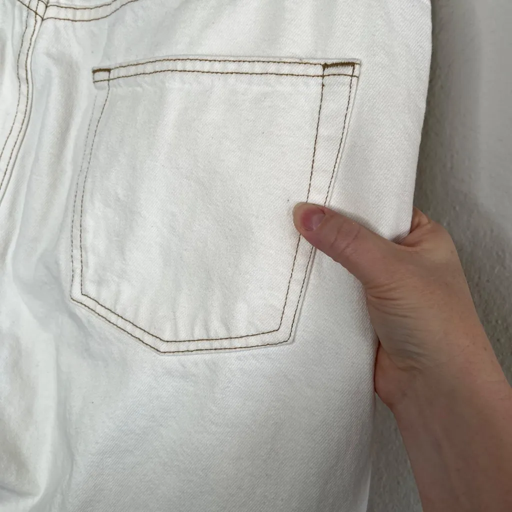 Frame Le Slouch Ecru Jeans Size 30 Eggshell White - Image 10
