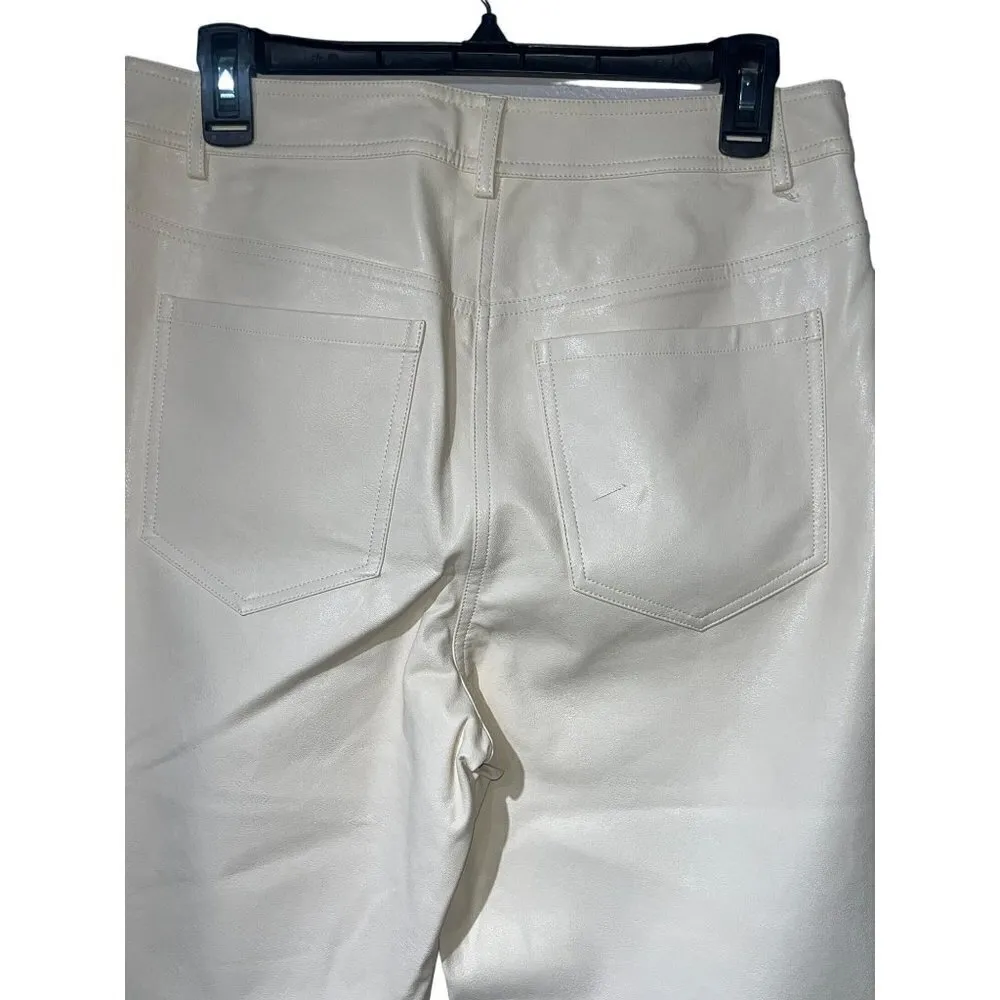 Miaou Junior Faux Leather Pant in Creme Large New as - Image 8