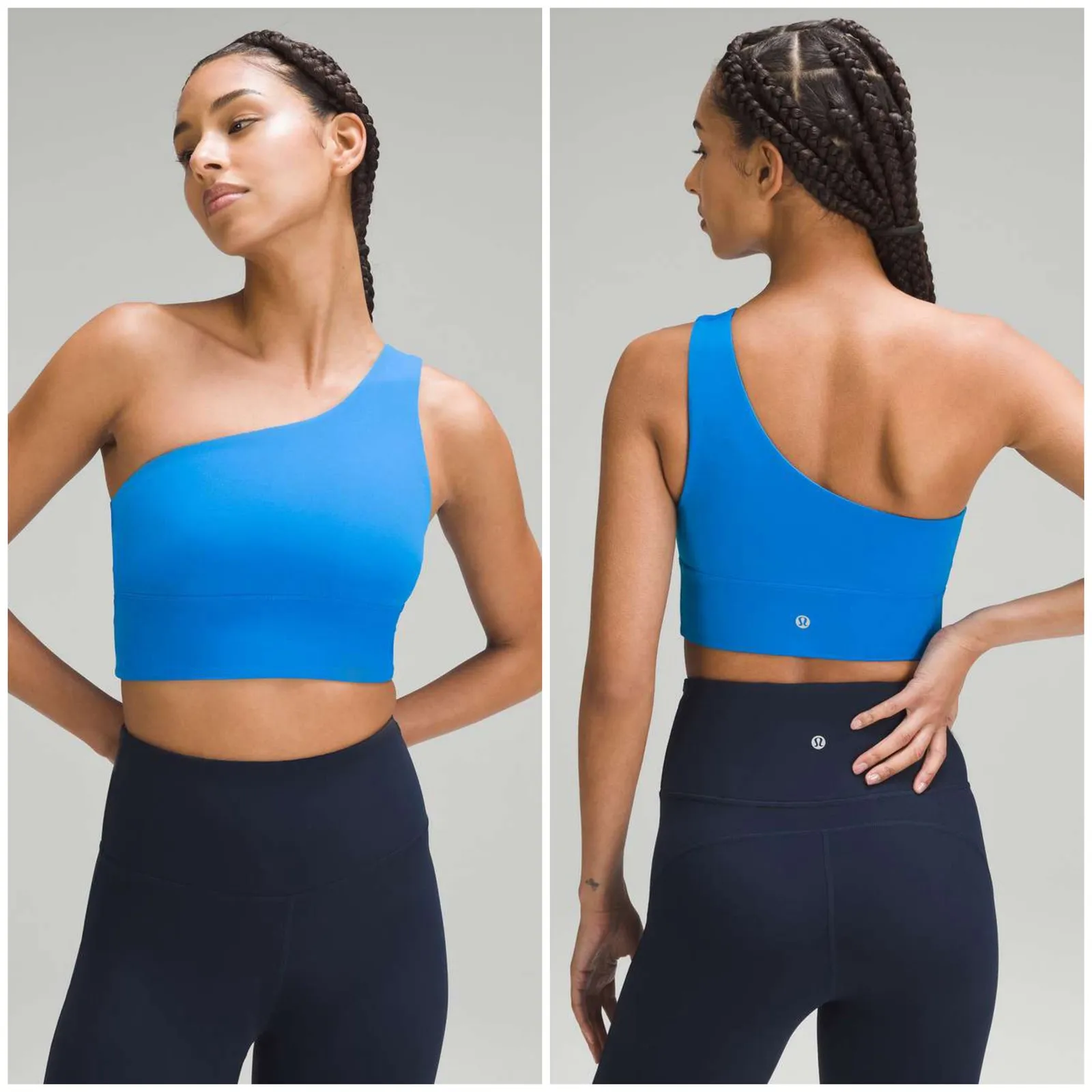 Lululemon Align Asymmetrical Bra Light Support Size 14 C/D Cup Poolside Blue - Image 2