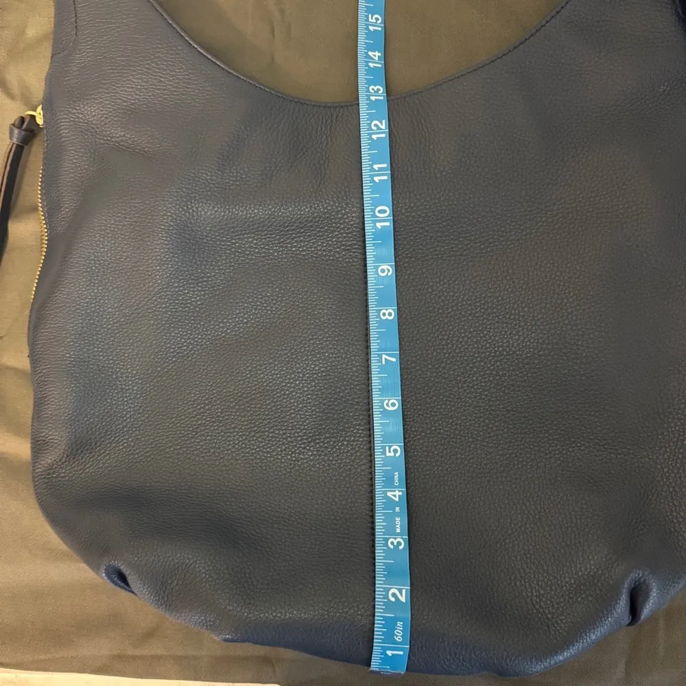 NWOT Silpada Navy Genuine Leather Handbag Shoulder Bag Hobo Purse w/Dustbag - Image 8