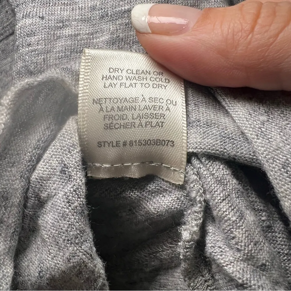 Rebecca Taylor Gray Grey Women's Long Sleeve Linen Peplum Ruffle XS Top - Image 8