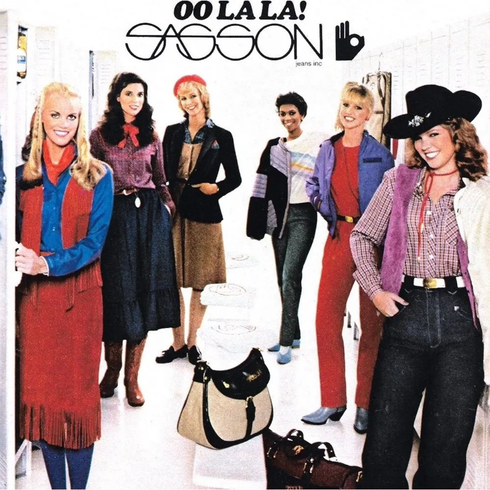 Vintage 70s Sasson Fair Isle V Neck Cardigan Sweater Oo La La Small Retro Black - Image 7