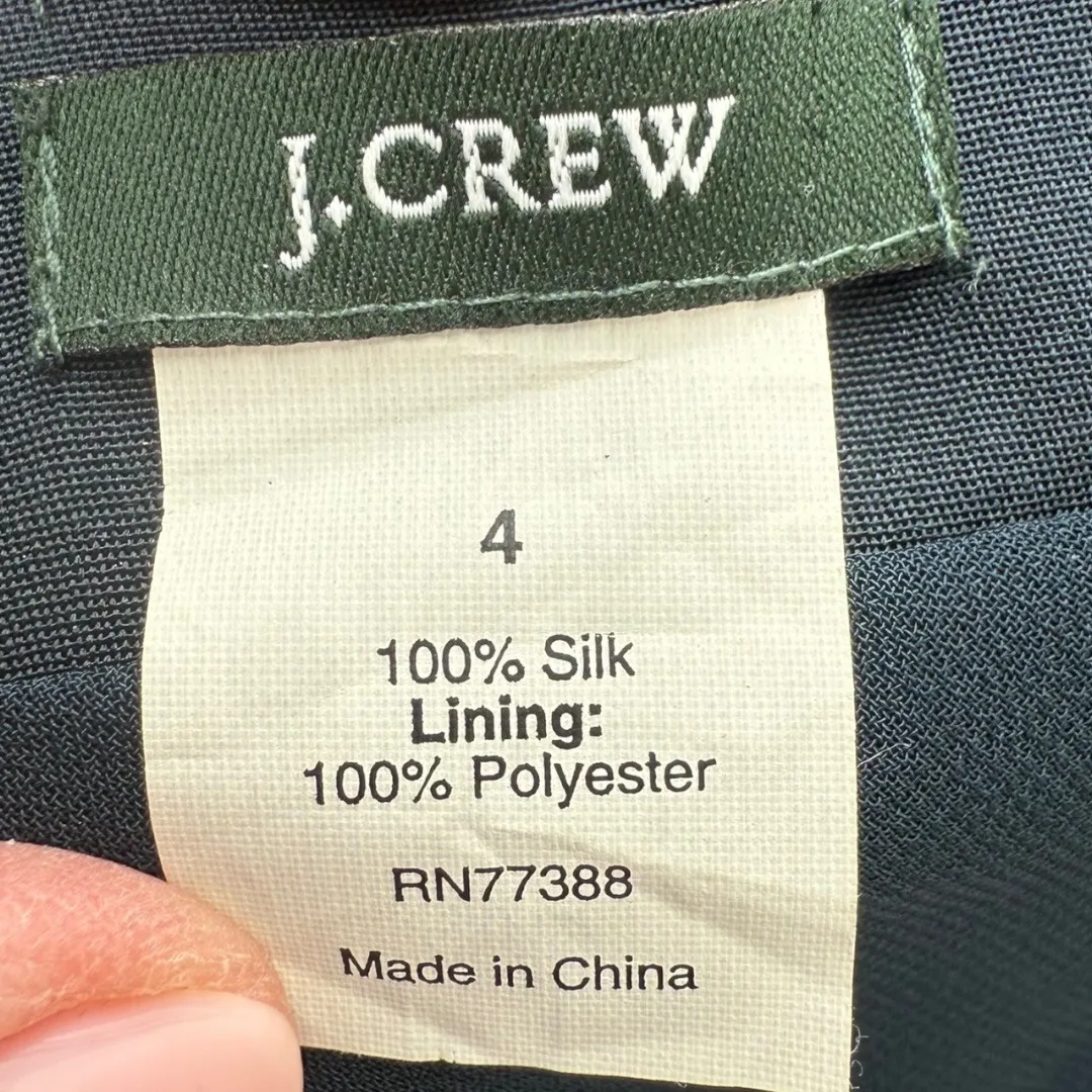 J. Crew Women's Y2K Silk Babydoll Halter Neck Midi Slip Dress Blue Size 4 Fairy - Image 3