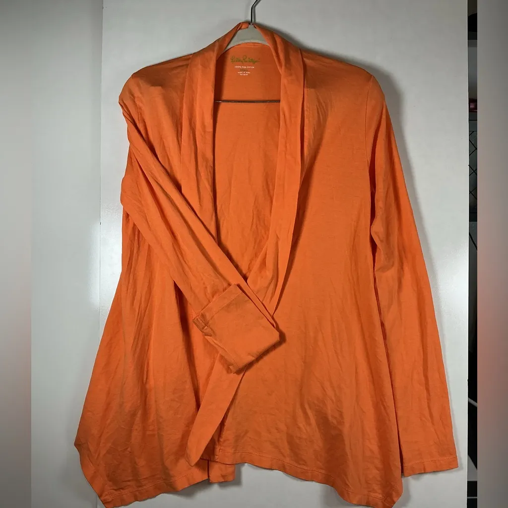 Lilly Pulitzer  Bright Orange Open-Front Tunic - Image 4