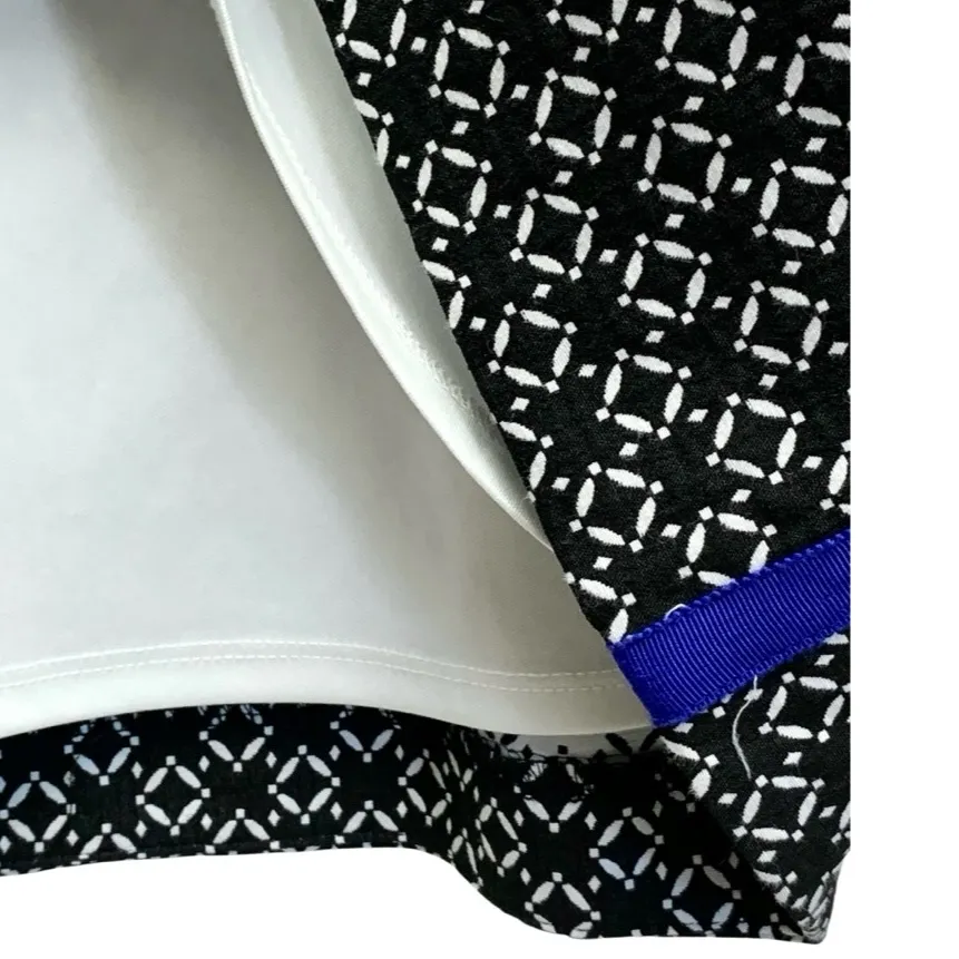 Vince Camuto Black White Sheath Tailored Dress w/ Pockets Exposed Zipper Size 8 - Image 13