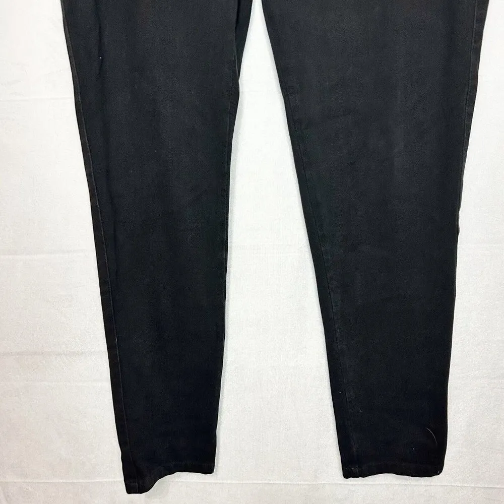 Ruby Rd. Skinny Jeans Womens 10 (31x28.5) Black Stretch Pull-On Faux Pockets - Image 3