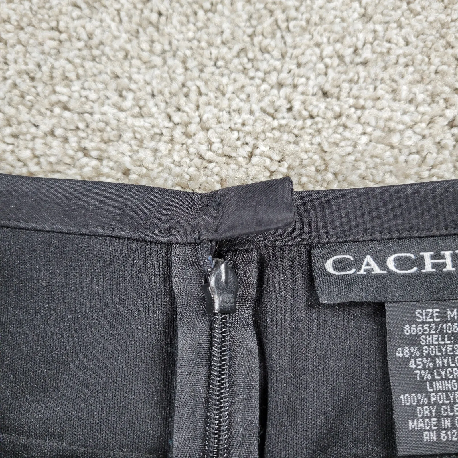 Cachet Womens Skirt Medium‎ Black Ruffle Layered Pencil Straight Career Office - Image 6