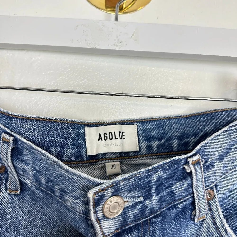 AGOLDE Parker Vintage Cut Off Short in Wash Lowkey Size US 30 - Image 6