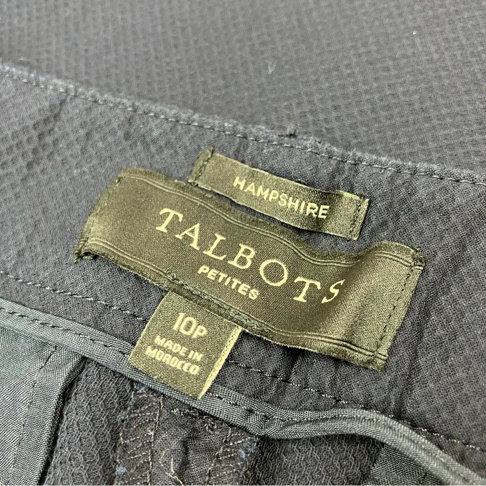 Talbots | Hampshire Navy Textured Skinny Pants 10 PETITE - Image 3