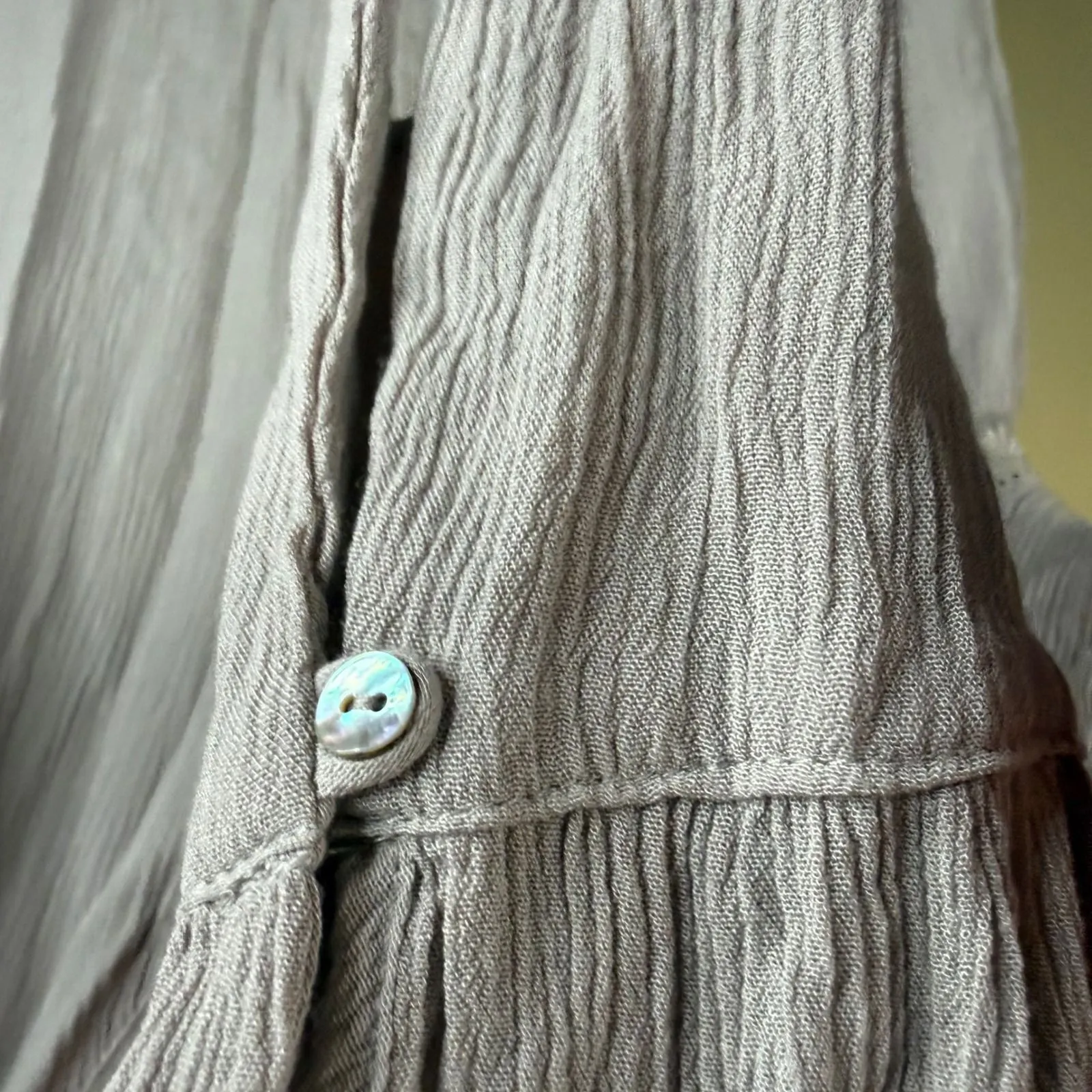 FREE PEOPLE Courtney Victorian Shirt Dress Eyelet Lace High Low Boho Medium NWT - Image 7