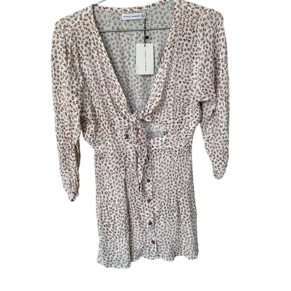 Faithfull The Brand Trinidad Dress in Pink Rae Floral Print NWT 4 - Image 3