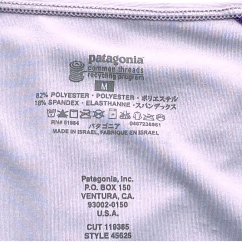 PATAGONIA Lavender Purple Long Sleeve Workout Activewear Top ~ Women's MEDIUM - Image 6