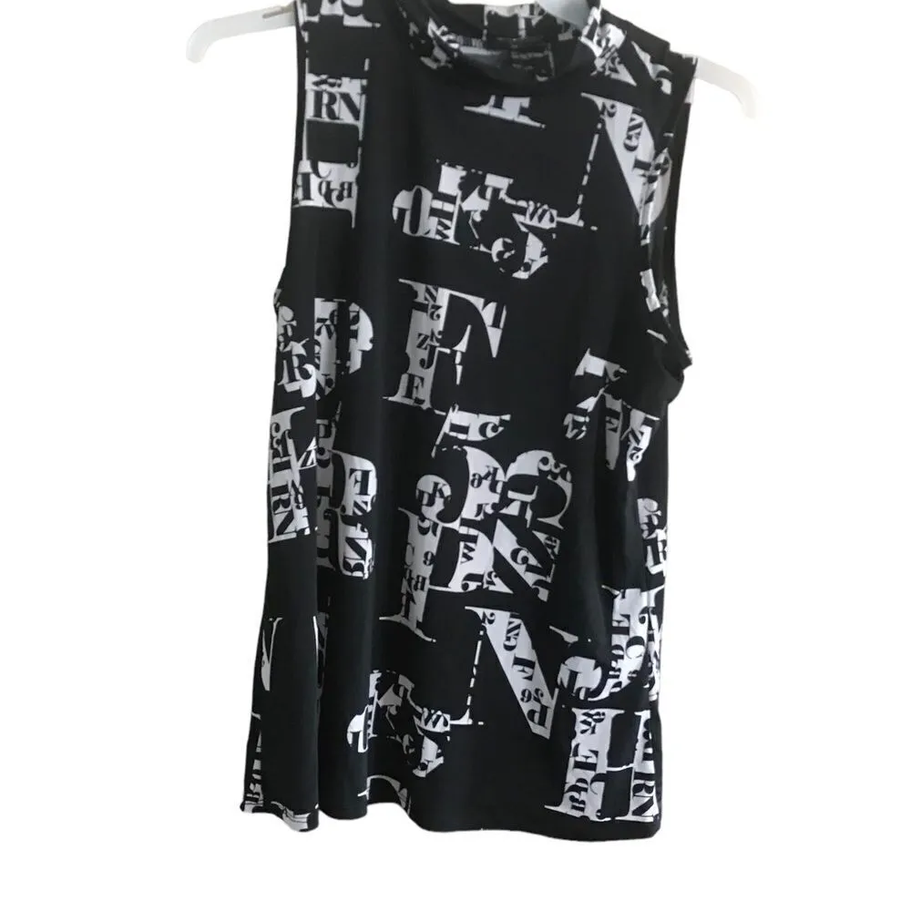 Zenoba Size large black and white sleeveless blouse - Image 7