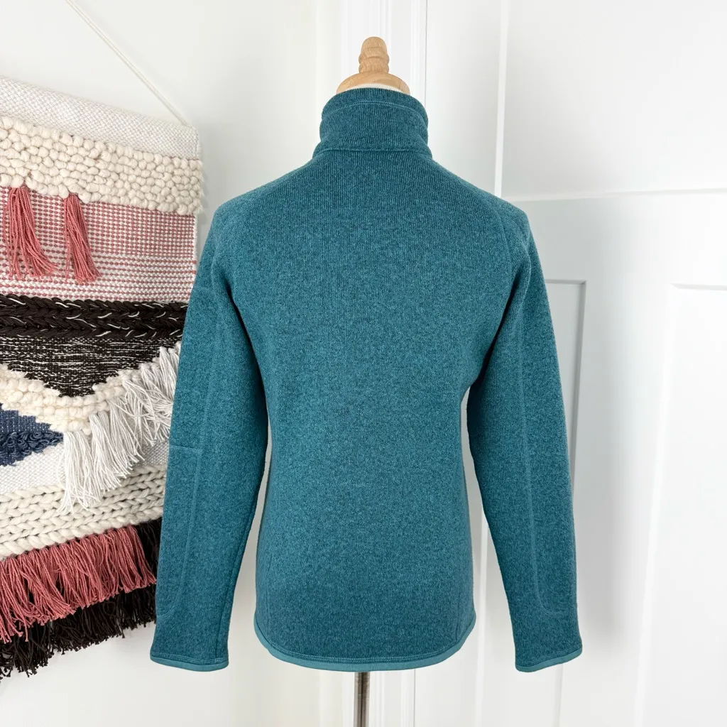 Patagonia Better Sweater 1/4 Zip Teal Blue Women’s Sz S - Image 6
