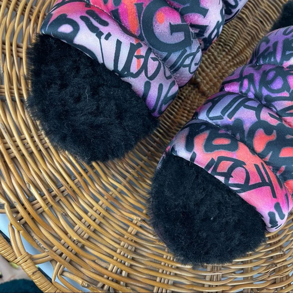 UGG Puff Yeah Pop Graffiti Womens Sandals - Image 10