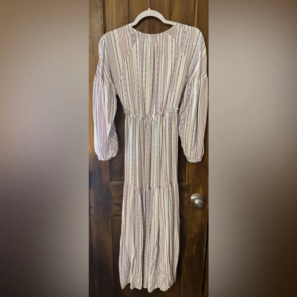 Few Moda Zara Striped Maxi Dress White Size XS - Image 4