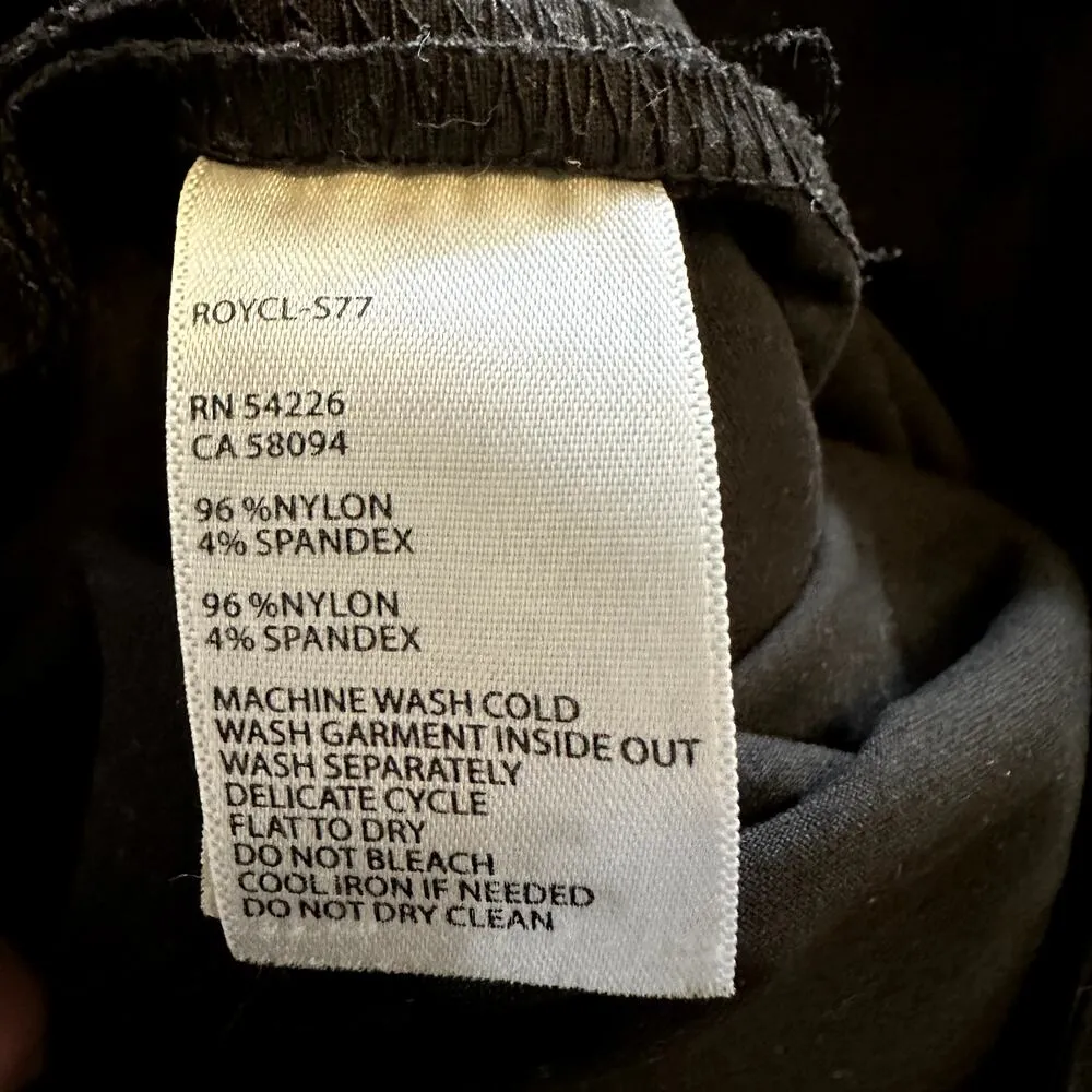 Royal Robbins Mini Skort Skirt Flat Front Back Slit Zip Pocket Stretch Black 12 - Image 5