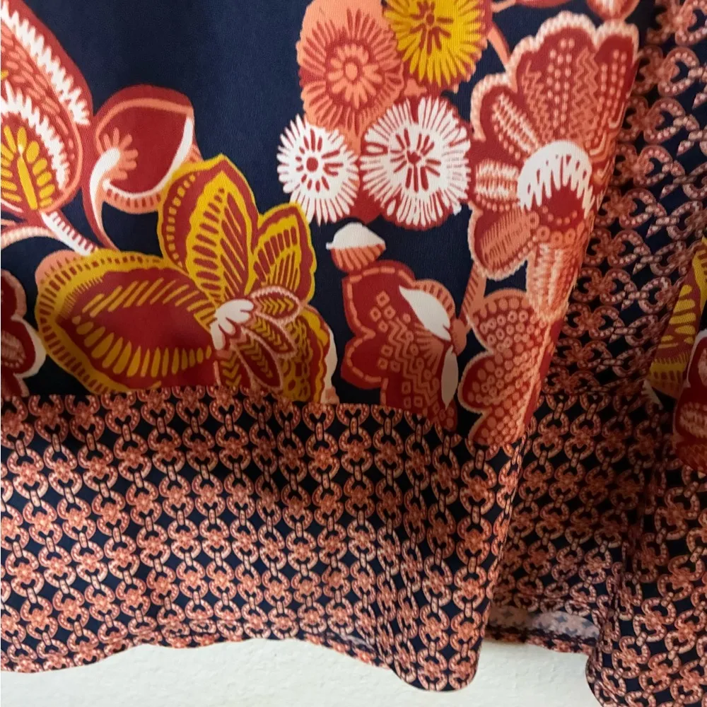 PerSeption Floral Women's Multicolor Dress PXL Blue Size XL - Image 7