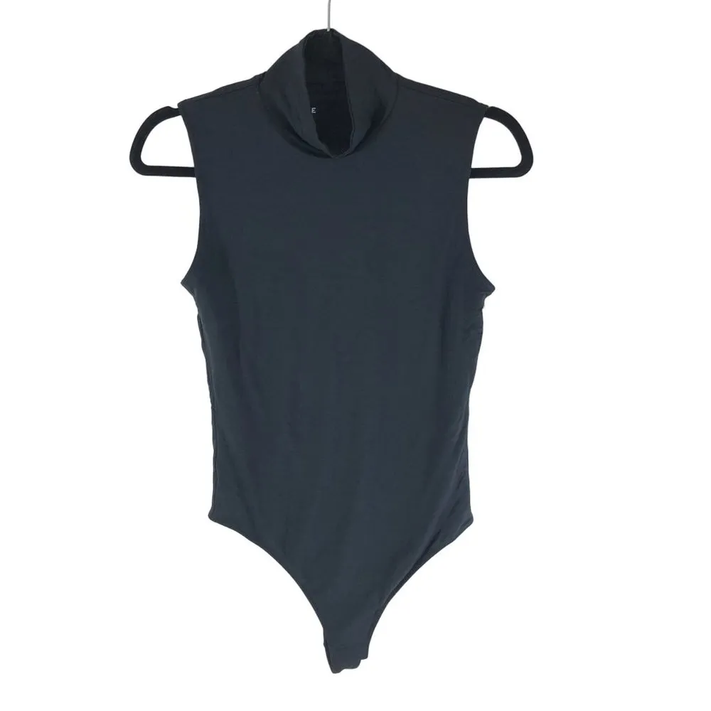 Everlane Womens The Luster Mockneck Tank Bodysuit Thong Black XS - Image 4