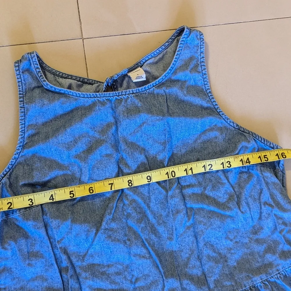 Old Navy Denim Sleeveless DressOld Navy Denim Women Dress Jeans Blue  Sleeveless - Image 10