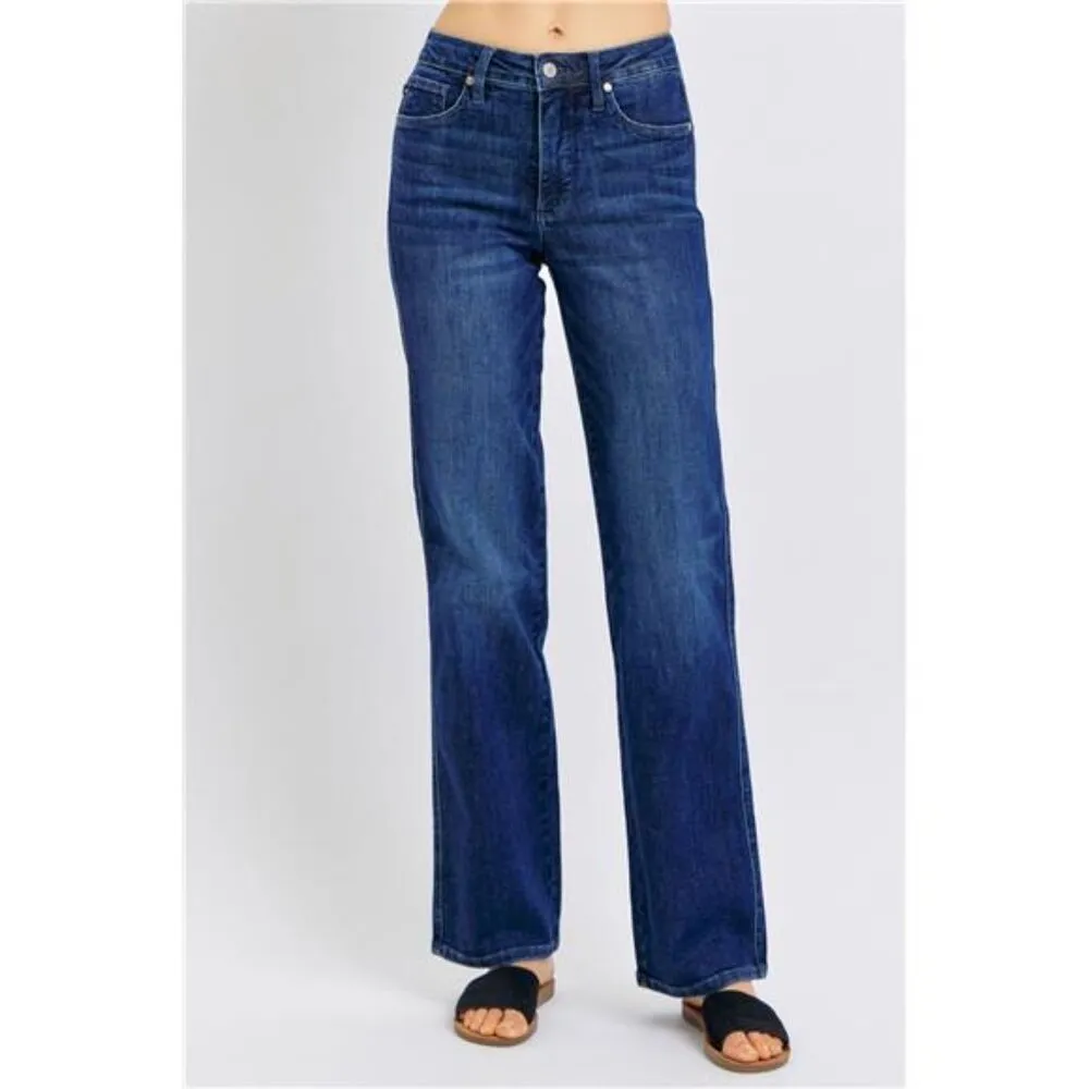 Judy Blue Full Size Tummy Control Straight Jeans Plus‎ Size - Image 2