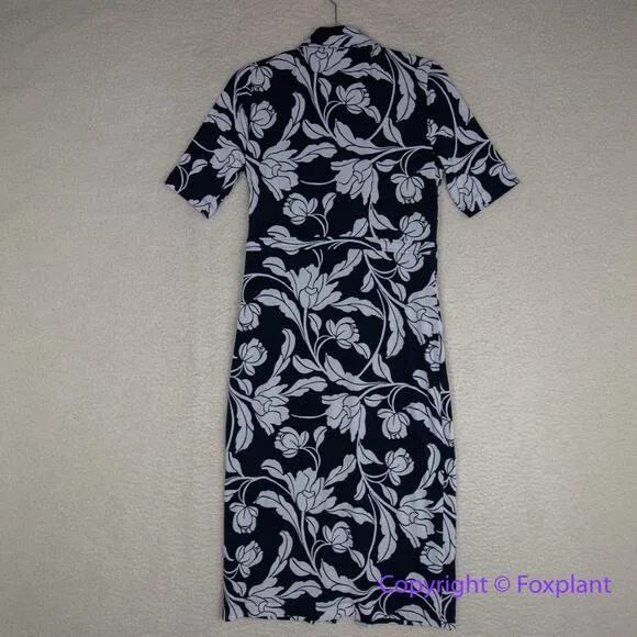 New! White House Black Market Matte Jersey Ruched‎ Tie-Front Midi Dress, size 6 - Image 12