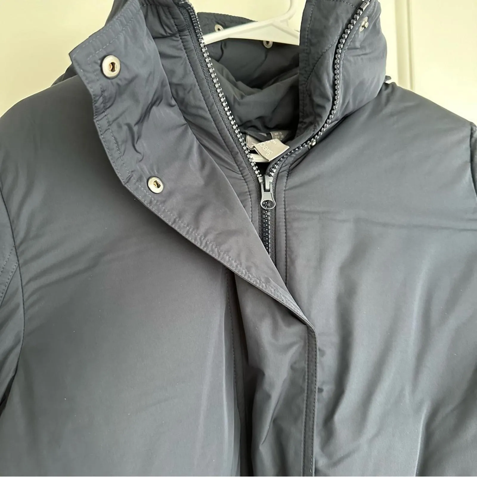 Sweaty Betty Formation Hooded Puffer Jacket French Navy Blue NWT Small - Image 5