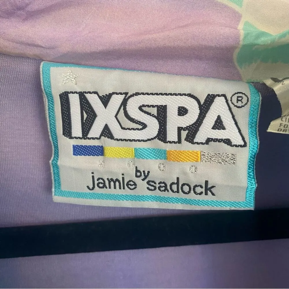 IXSPA by Jamie Sadock Vintage Silk Full Zip Lightweight Jacket Size Medium Purple - Image 7