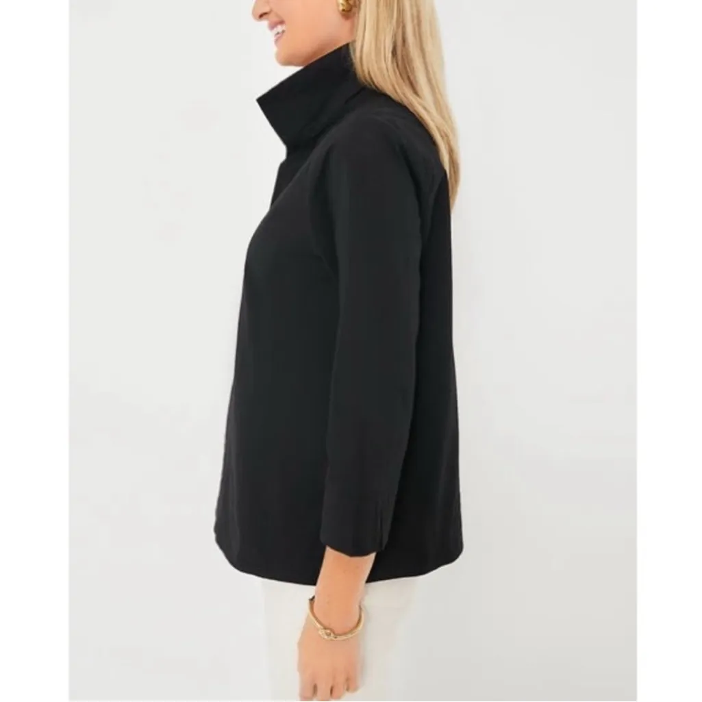 NEW TUCKERNUCK Black Margot Stand Collar Blouse Small - Image 5