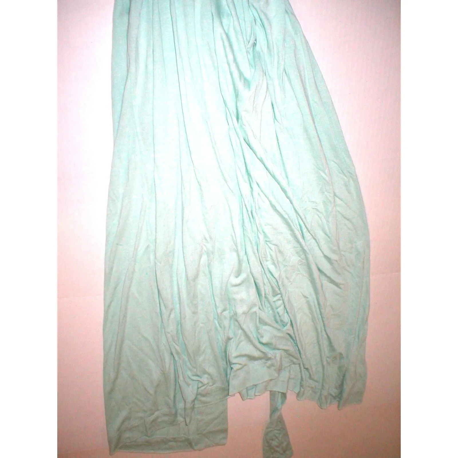 NWT $180 New Natori Light Green Robe Womens M Long Soft Solid Silky Pockets Pale - Image 12