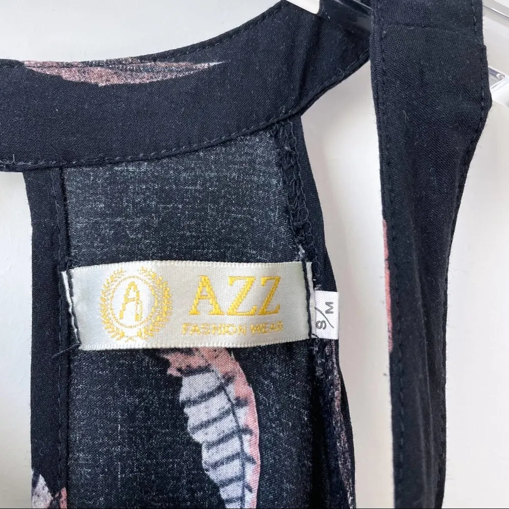 Feather Boho Maxi Dress High Neck S/M - Image 93