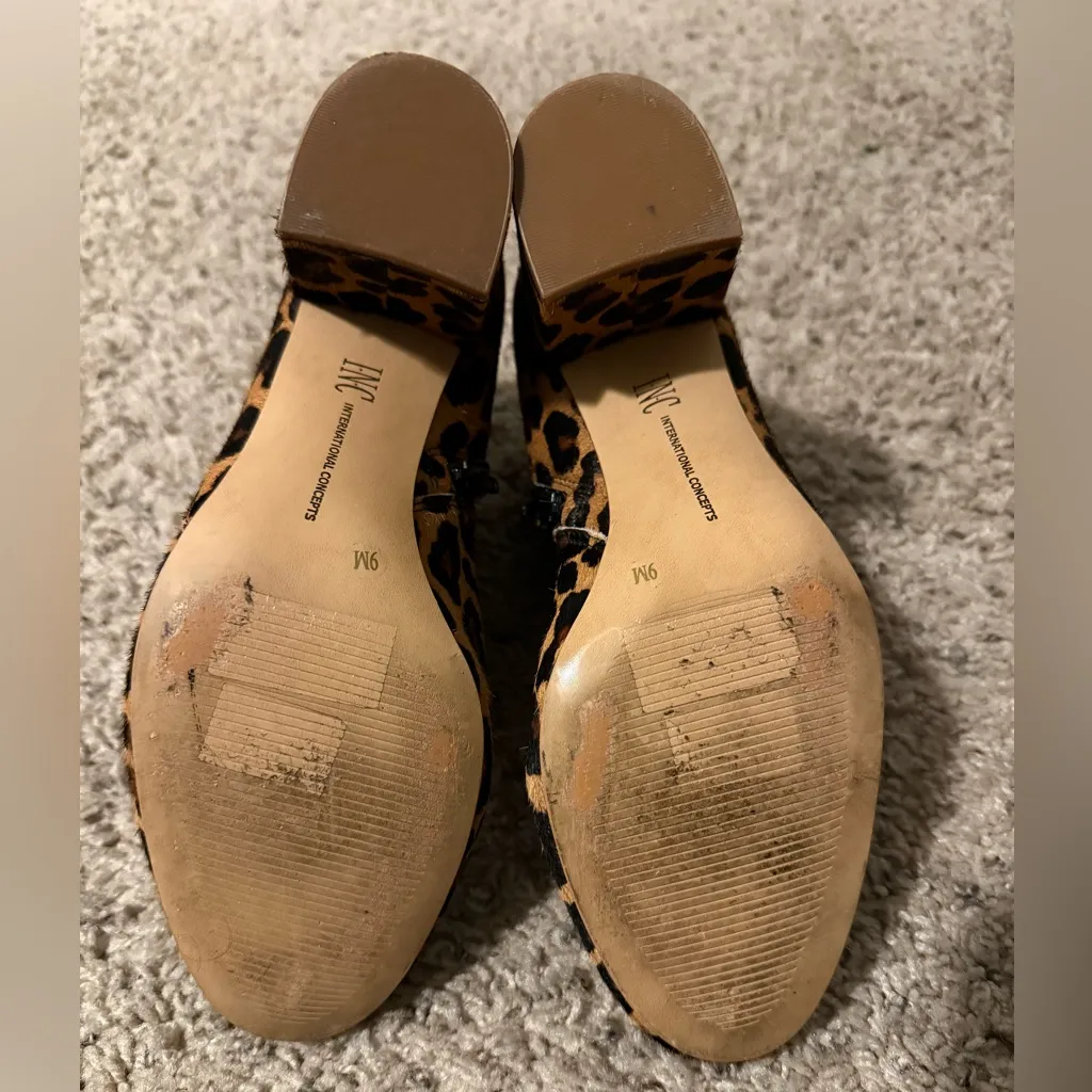 INC Leopard Print Ankle Booties – Size 9 Black - Image 7